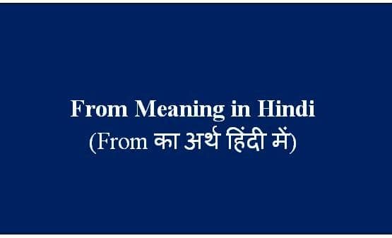 From Meaning in Hindi: Exploring the Significance and Usage